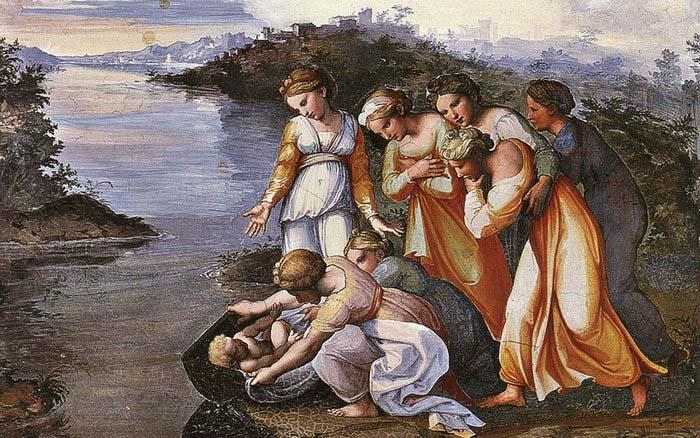RAFFAELLO Sanzio Moses Saved from the Water Spain oil painting art